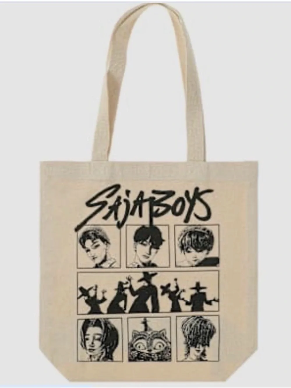 K-Pop Demon Hunters Saja Boys Canvas Tote Bag - Rare!